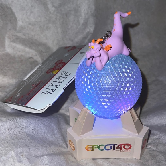 Spaceship Earth with Figment Light-Up Ornament – EPCOT 40th Anniversary - Picture 1 of 14